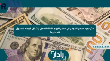 «تراجع» سعر الدولار في مصر اليوم 2024-06 هل يشكل فرصة للسوق المحلية؟